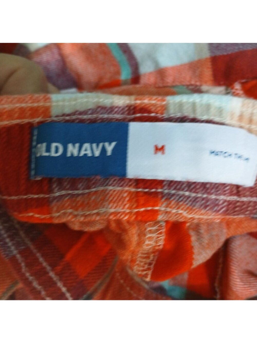 Old Navy Mens Medium Plaid Flannel Pajama Set Long Sleeve Pockets #H-24 - Picture 8 of 15